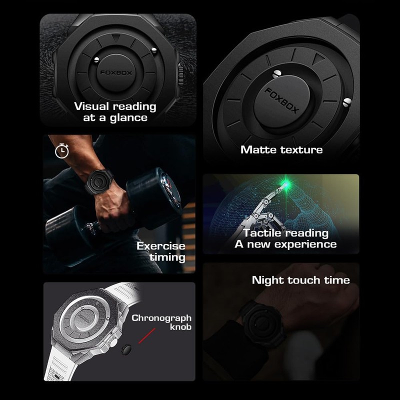 Weicam Unisex Simple Magnetic Levitation Balls Octagon Dial Analog Quartz