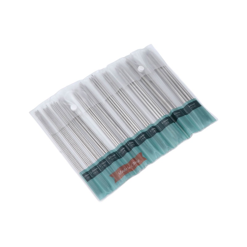 55pcs Double Pointed Knitting Needle Stainless Steel Sweater Weaving Pins