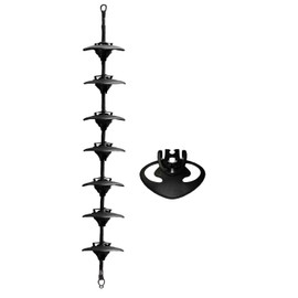 2Stoned Cap-Rack Basic+ Cap Holder in Black with 6 Clips plus 1 Additional Clip for up to 21 Baseball Caps and Hats, Black (7 clips)