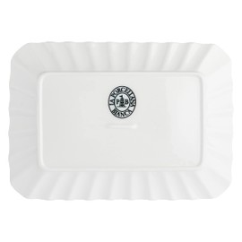 la Porcellana "Ducale Rectangular Pastry Tray Gift Box, White, 20 x 13 cm