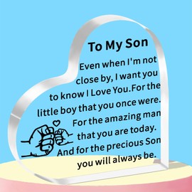 WTOPP Son Gifts Son Inspirational Acrylic Plaque Gifts Son Graduation Gifts Birthday Christmas Gifts Present For Son