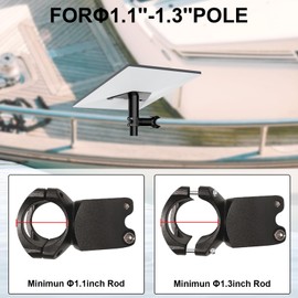 Starlink Gen 3 RV Ladder Mount & Roof Rack Mount, Clamp Mount for Starlink Standard Gen 3 with Installation Range 1.1-1.3” Pole, Suitable RV/Ladder/Pole/Rack/Railing/Roof Outdoor Portable Bracket