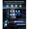 AX2V 7" HD Apple Carplay Screen for Car，2-in-1 Wireless CarPlay