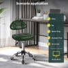 BFTOU Square Minimalist Swivel Stool with Wheel for Work SPA