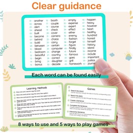 WJPC 300 Cards, 580PCS High Frequency Sight Words Flash Cards for (Pre-K Pre-Kindergarten, Kindergarten, 1st, 2nd, 3rd Grade, First Second Third Grade 3,4,5,6,7,8,9 Years Ages Kids Boys Girls