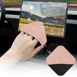 SuperKaKa Pink Car Screen Cleaner- Vehicle Touchscreen Microfiber Cleaning Cloth, Touch Screens Clean Wipes Cars Interior Accessories for Auto Dashboard Display (Pink)