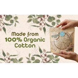 Esponja Baño Orgánica Algodón Orgánico Corporal Natural Ultrasuave Ducha Exfoliante Suave Pieles Sensibles Reutilizable