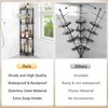 ELYKEN Corner Shower Caddy Standing, 4 Tier Rustproof Metal Shower