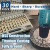 COMOWARE Titanium Impact Drill Bit Set - 30 Pcs Hex