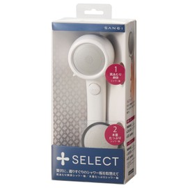 SANEI PS3030-80XA-MW2 Shower Head, Plus Select Generous Water Flow, Hand Stop, White
