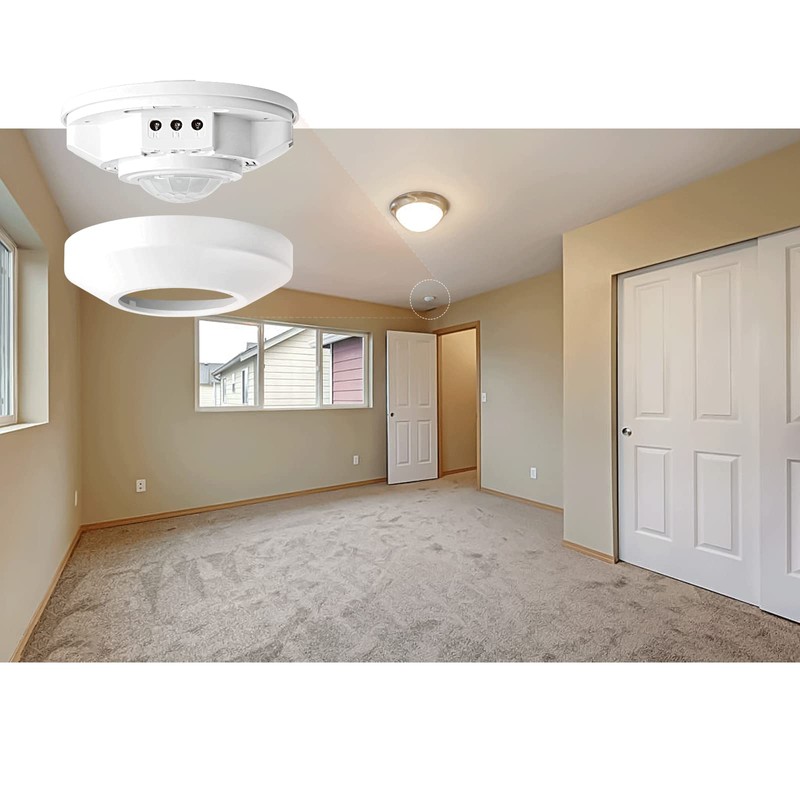 RAYZEEK Ceiling Mount 360 degree PIR Occupancy Motion Sensor,2200W,110-265V,8-12M High