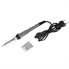 Lötkolben Set 60W 220V Lötkolben Kit Soldering Iron Set Lötset Mit Einstellbare Temperatur 200-450°C und 5 PCS Unterschiedliche Lötspitzen für Brandmalerei im Holz
