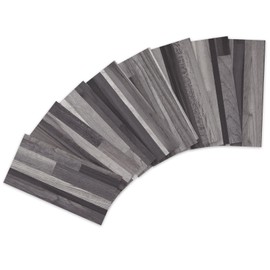 100-Pack Peel and Stick Backsplash Black Wood Tile Stickers Upgraded Durable 3" x 6" PVC Stick on Wall Tile for Kitchen, Bathroom, Fireplace
