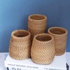 amololo Handmade High Wall Rattan Pen Cup,Tea Items Desk Holder,Wicker