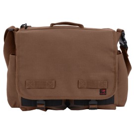 Rothco Black or Brown Concealed Carry Messenger Bag - Rothco Undercover CCW Canvas Bags - Brown