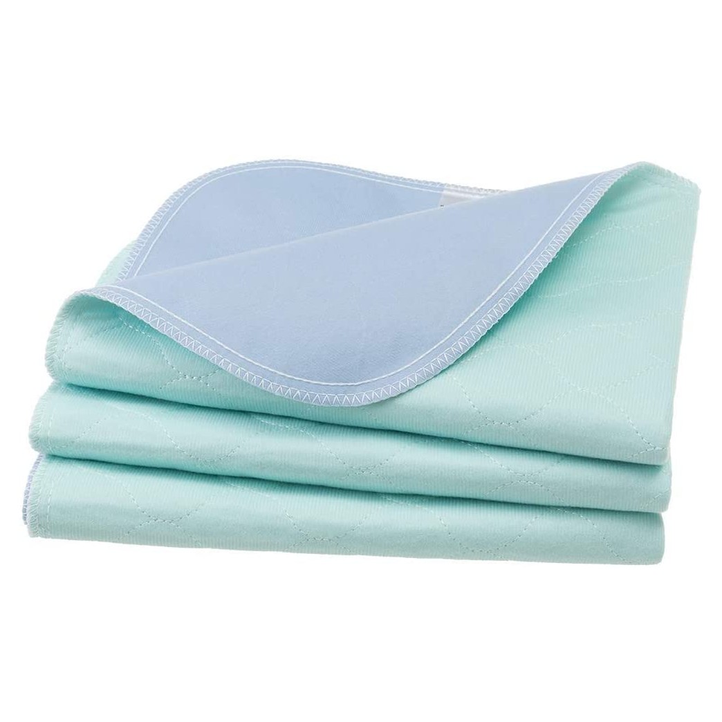 3 Pack Washable Underpads for Bed - Ultra Soft Incontinence Bed Pee Pads Waterproof Mattress Pad Cover for Baby and Adults,18"X24"