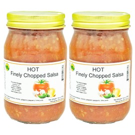 Arndts Fudgery Amish Made Salsa 2-16 oz. Jars (Hot Finely Chopped)
