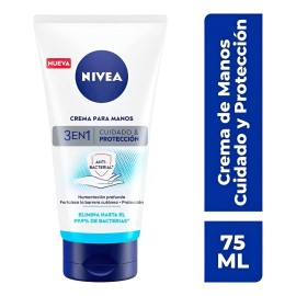 4 Pza Crema De Manos Nivea Antibacterial 3en1 Con Aceite De Neutro