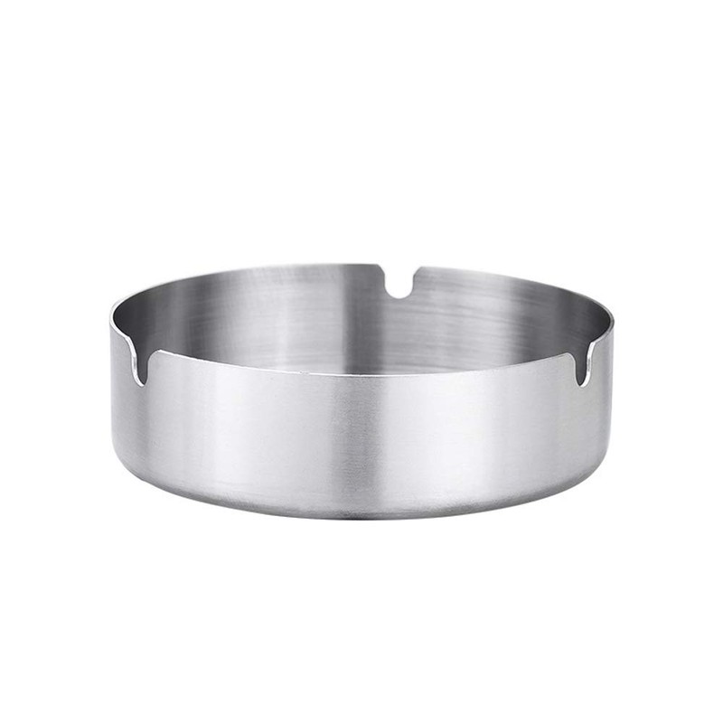 SteelFever Set of 4 10 cm Stainless Steel Ashtray Modern