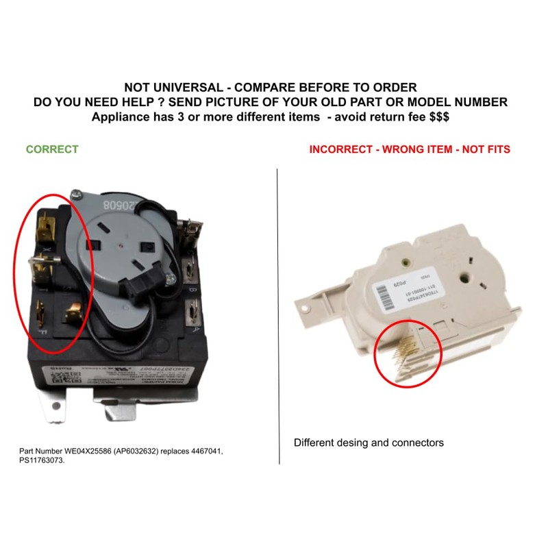 GSPUSA TMD1CM33 CKDD1CM33X compatible with Hotpoint Dryer Timer fits old,