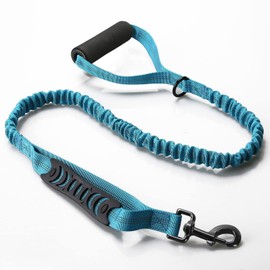 RSBUD Heavy Elastic Bungee Jumping high Reflective Medium and Large Dog Belt Shock Absorption, Comfortable Padded Handle Traffic Handle, Suitable for Training Naughty Dogs(Blue), 47.2-80.7