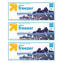 Up&Up Gallon Freezer Bags 60ct (Pack of 3)