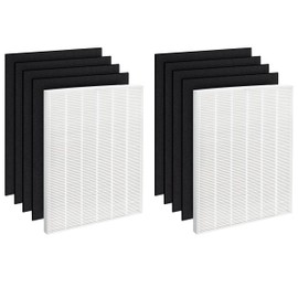 Fette Filter - D360 Premium True Hepa H13 Replacement Filter D3 Compatible with Winix D360 Air Purifier Part Number 1712-0101-02, 1712010102 Qty 2 True Hepa and 8 Activated Carbon Filter
