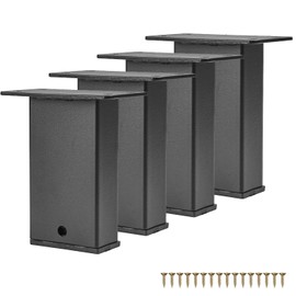 Btowin VCF 3.5 inch / 9.5cm Metal Furniture Legs, 4Pcs Modern Square Piano Key Support DIY Replacement Feet for Sofa Cabinet Dresser TV Stand Couch Kitchen Cupboard