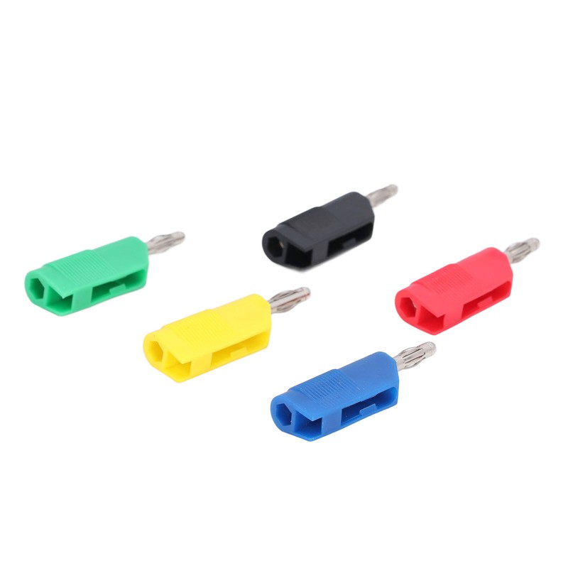 10PCS 4mm Banana Plugs Brass Nickel Plated Connectors Speaker Cable