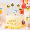 Unique Vibrant Rainbow Border Number "6" Birthday Candle - Multicolored