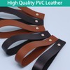 BUXIMN 6pcs Leather Straps for Hanging, Leather Curtain Rod Holder,