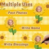 AnyDesign 50 Pcs Sunflower DIY Cutouts Floral Cut-Outs Yellow Flower