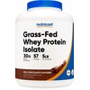 Nutricost Grass-Fed Whey Protein Isolate (Chocolate) 5LBS - Non-GMO, Gluten
