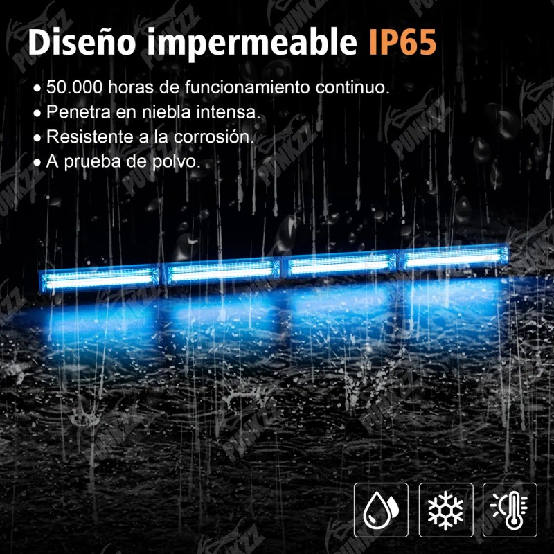 Barra Torreta Estrobo Codigo Leds Cob Policia 24 PuLG 40w