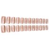 JUSTOTRY 24 Pcs Cat Eye Fake Nails Short Pattern,Naked Brown