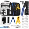 Network Tool Set with 50 x RJ45 Connector Cat7/Cat6a Pass