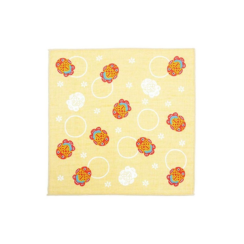 Hamamonyo Washed Towel Handkerchief, Tin Goldfish, Blue