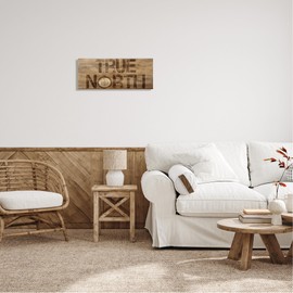 Stupell Industries Rustic True North Compass Canvas Wall Art by Lucca Shappard