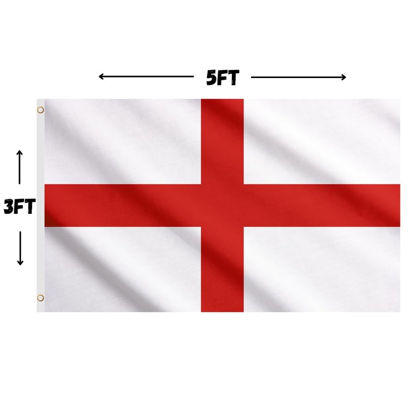Second Ave England Flag 5ft X 3ft Large Double Sided