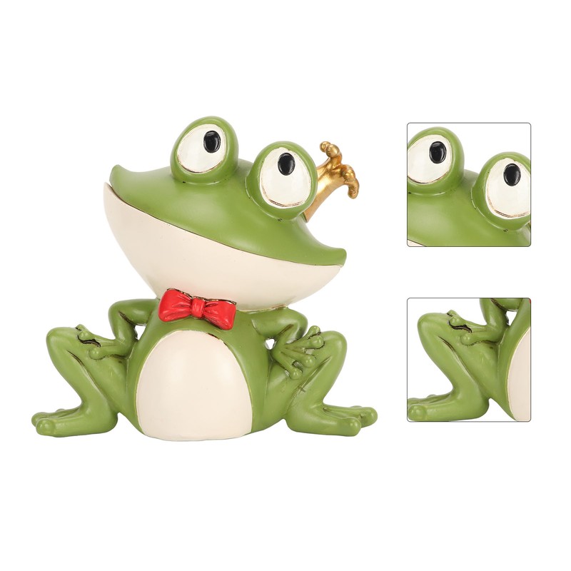 Frog Key Holder Statue Candy Dish Sculpture Living Room Tabletop
