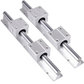 GUWANJI 2Pcs SBR20-400mm/15.7 inch Linear Fully-Supported Rail and 4Pcs SBR20UU Block, Linear Motion Bearing Block for SBR20 Linear Guide Rail for CNC Machine