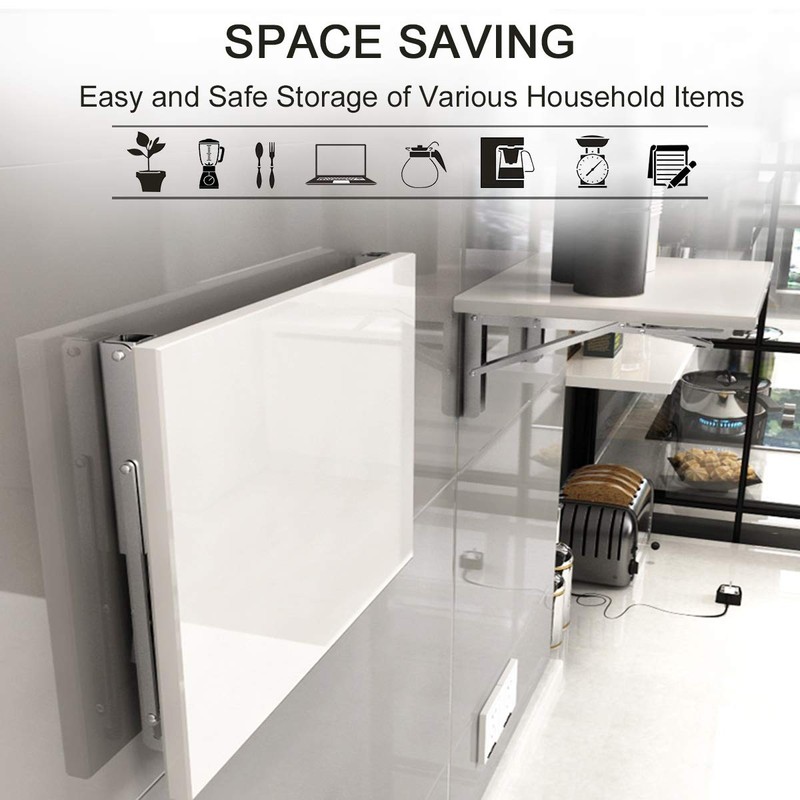 YUMORE Folding Shelf Bracket 18",Heavy Duty Stainless Steel Collapsible Shelf-Bracket