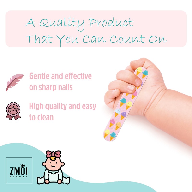 Baby Nail File - Colorful Mini Emery Board Gentle Care