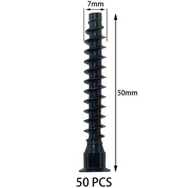 50 PCS Internal Hex Self Tapping Countersunk Connecting Screws for Furniture (Black)