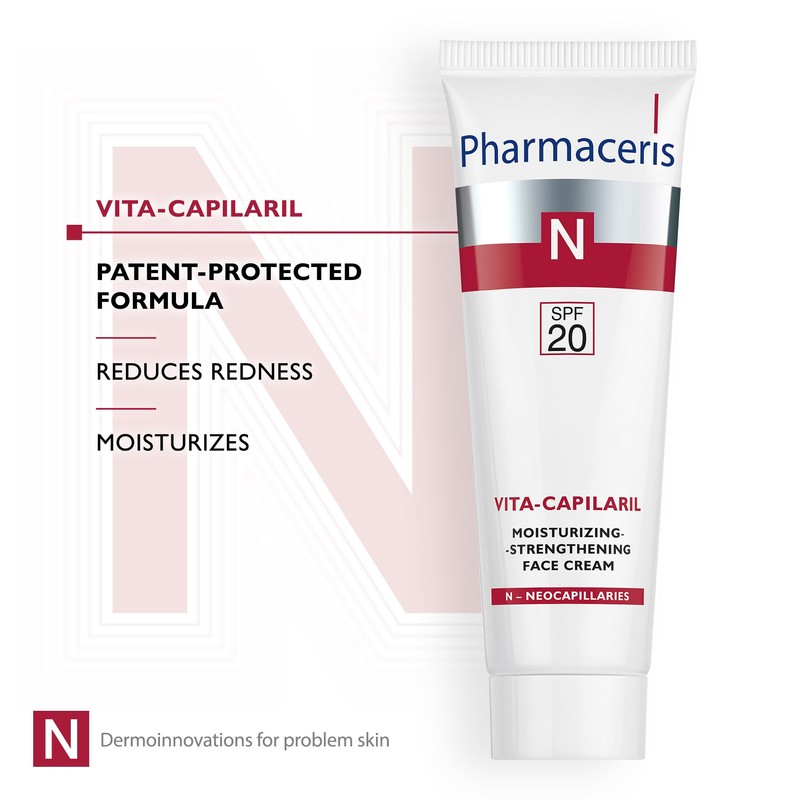 Pharmaceris N Vita-Capilaril, Moisturizing and Strengthening Face Cream SPF 20,