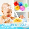 1+1 baby shower ball foaming animal infant shower towel, dolphin