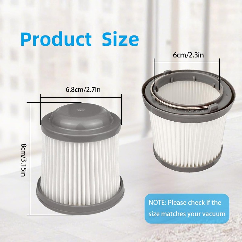 4 Pack PVF110 Replacement Filter for Black and Decker Handheld