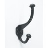 Malvern Cast Iron Hat and Coat Hook (Black, Pack of 4)