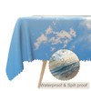 TTQYFNM 60x84inches Tropical Ocean Beach Tablecloth Blue Sky White Cloud