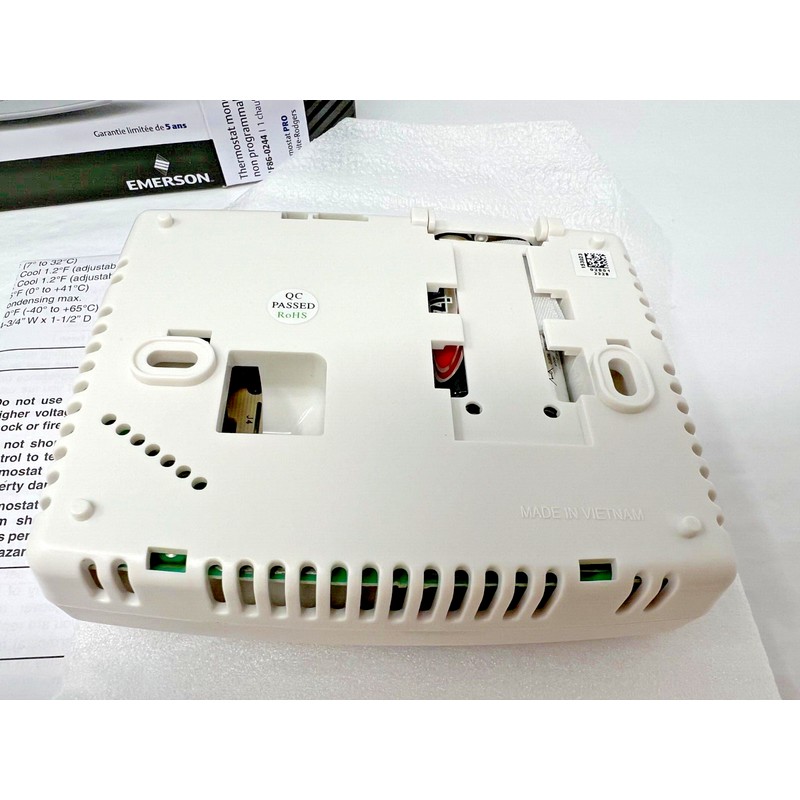 White-Rodgers NEW 1F86-0244 Emerson White Wall Thermostat Heat/Cool Heat Pump